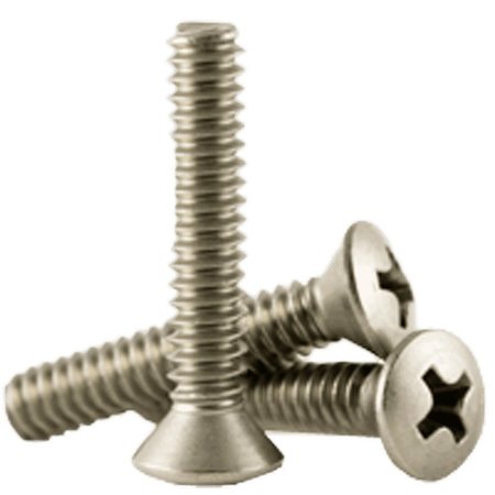 5/16-18 X 1-3/4 In Phillips Oval Machine Screw, Plain 18-8 Stainless Steel, 100 PK